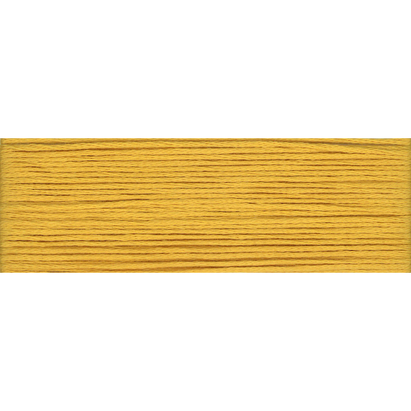A close up of strands of vivid old gold LECIEN Cosmo Floss