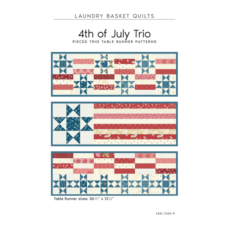 Table Runner patterns featuring red, white, and blue star and stripe designs.