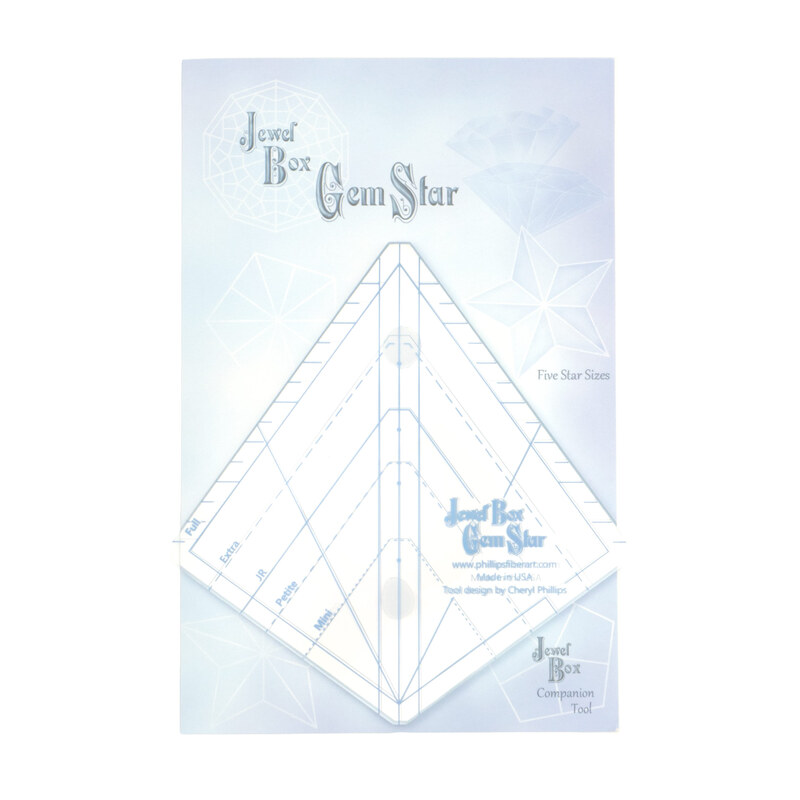 The front of the Jewel Box GemStar package, showcasing the acrylic tool on a mottled blue background.