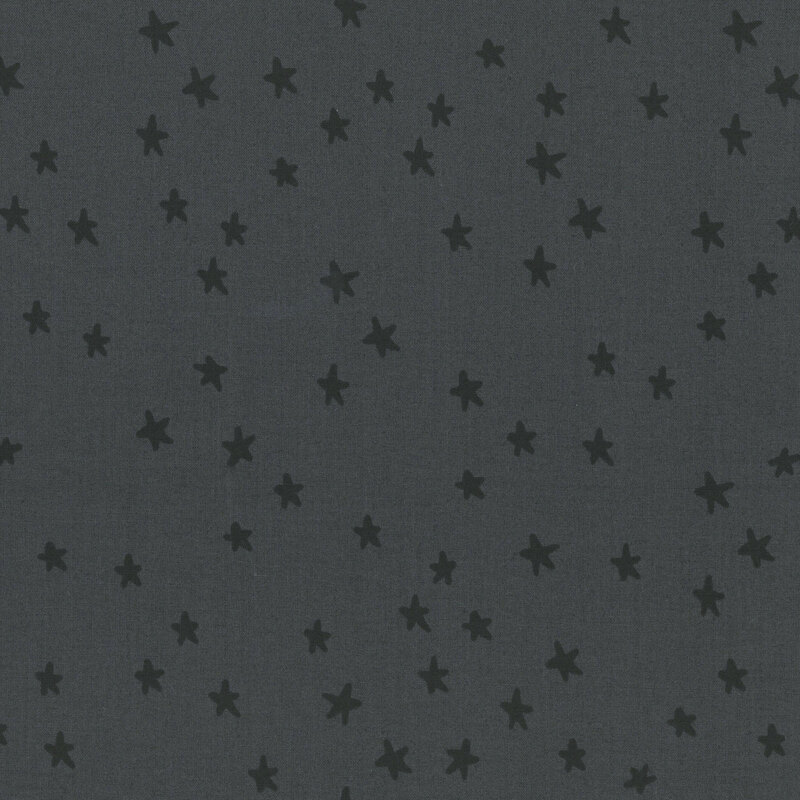 Soft black fabric with a tonal star pattern.