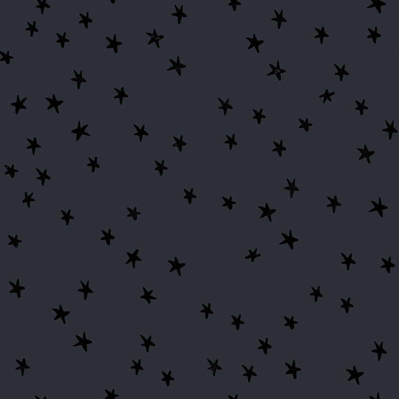 Black fabric with a tonal star pattern.