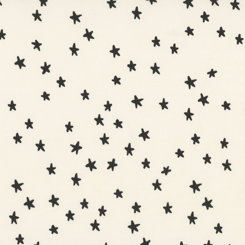 Cream fabric with black stars