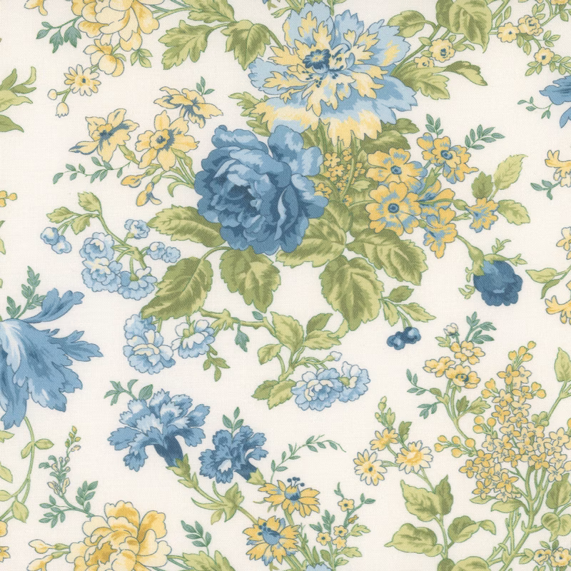 Buttercup & Blues R022034D Large Floral Multi by Monika Zhu for Marcus Fabrics