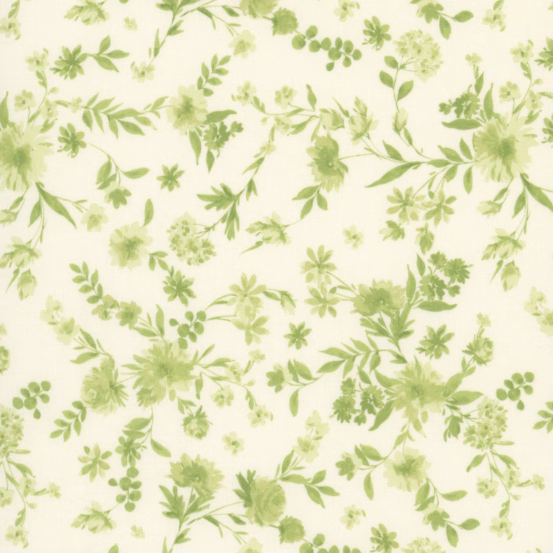 Buttercup & Blues R022036D Viney Floral Lime by Monika Zhu for Marcus Fabrics