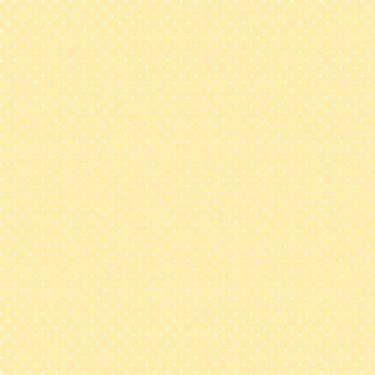 Soft light yellow polka dots on a pastel yellow fabric.