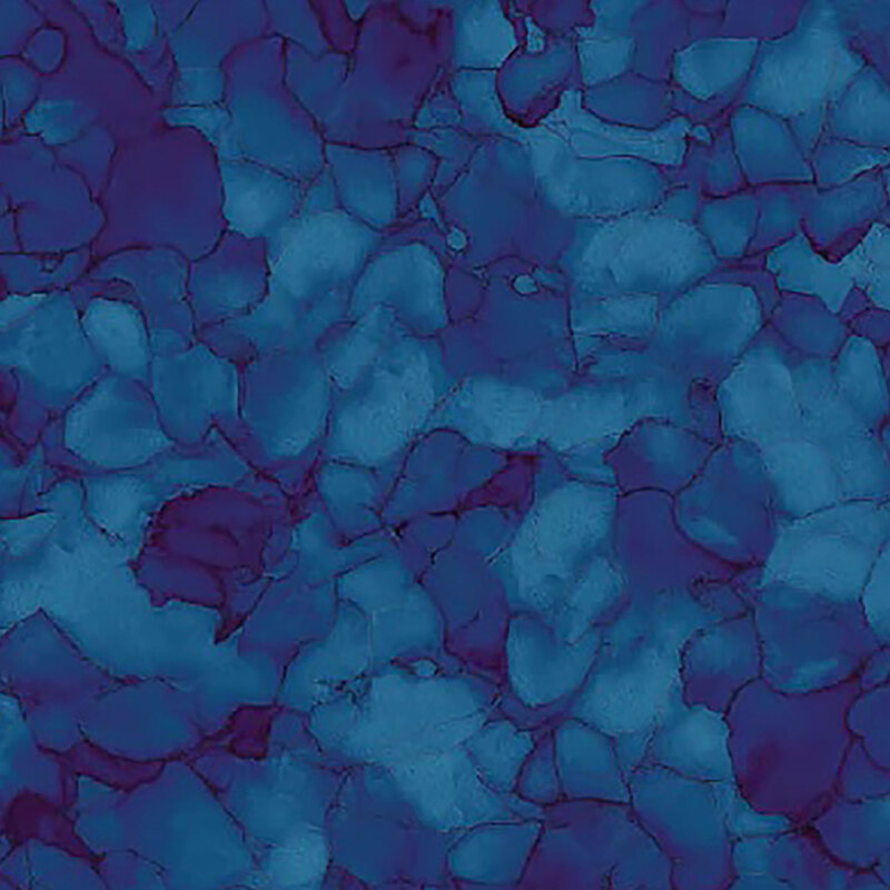abstract petal watercolor pattern in hues of blue and violet