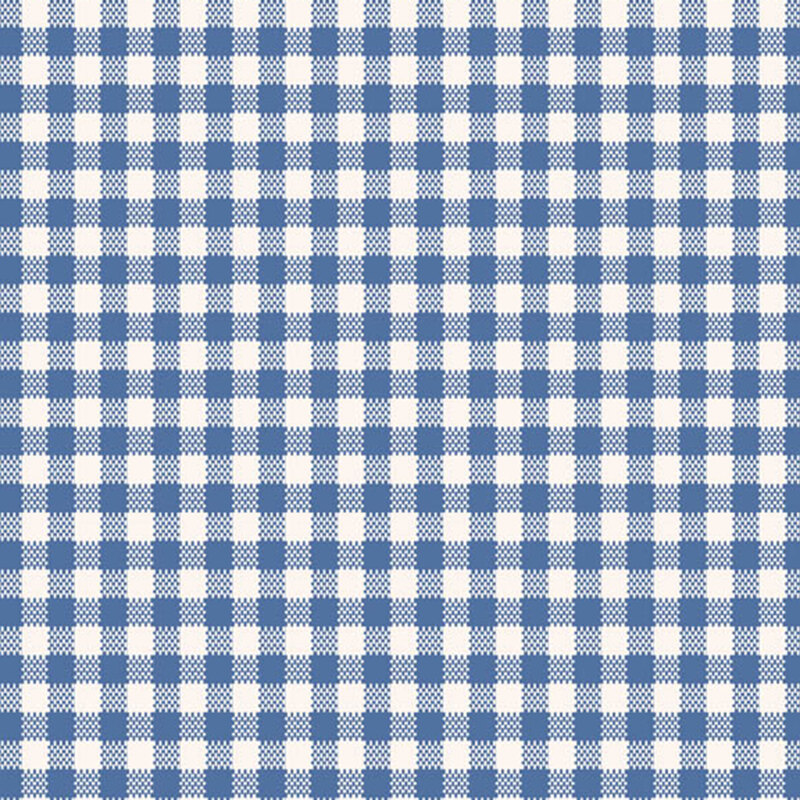 blue and white gingham fabric