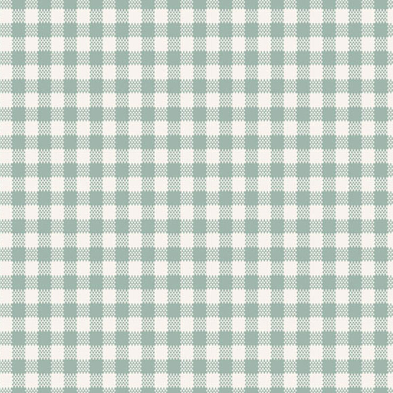 dusty sage and white gingham fabric