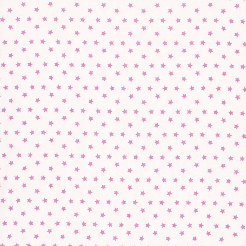 A white fabric featuring mauve stars.