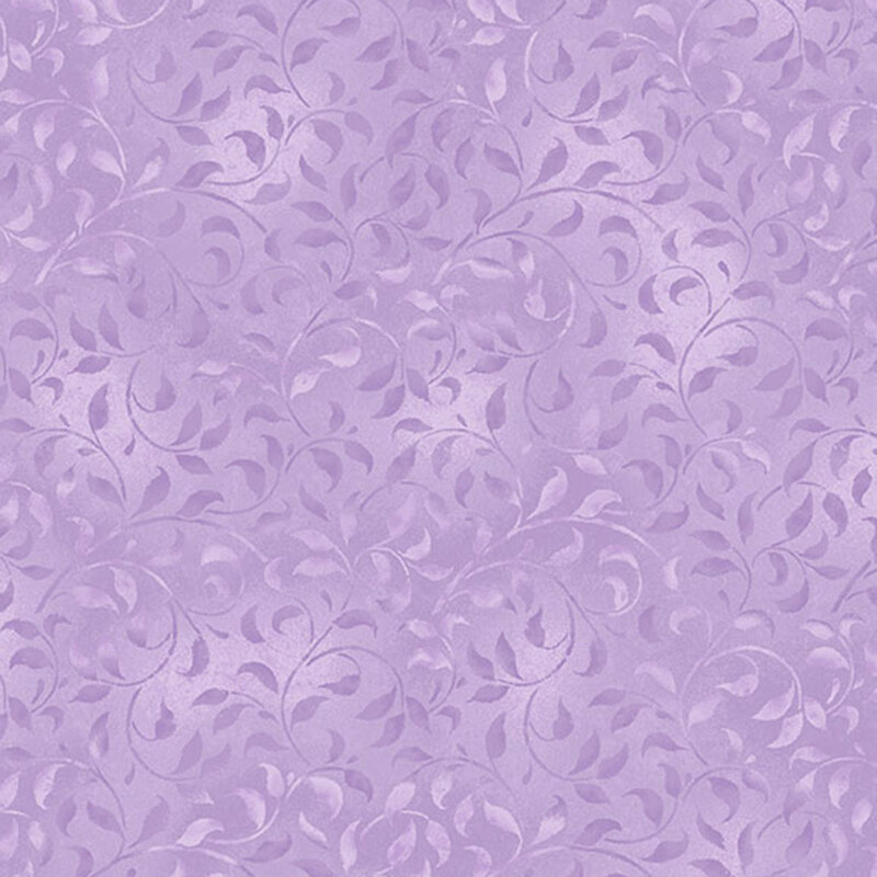 A pale violet fabric featuring mottled vines