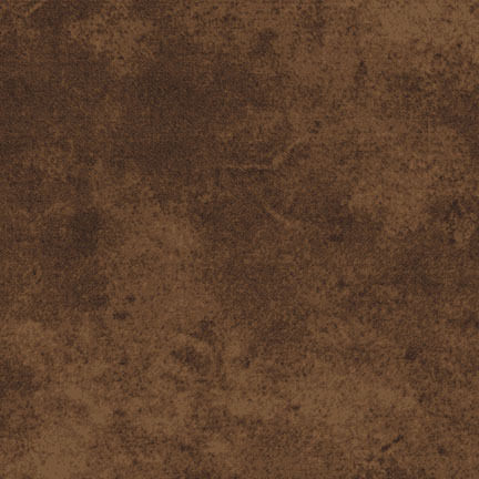 A mottled chocolate brown flannel fabric.