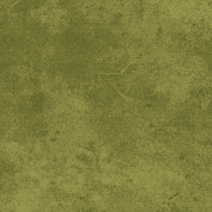 A mottled olive green flannel fabric.