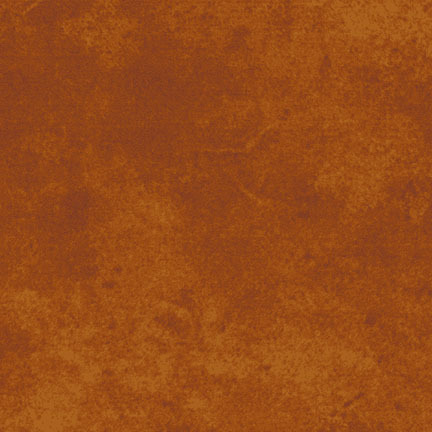 A mottled burnt sienna flannel fabric.