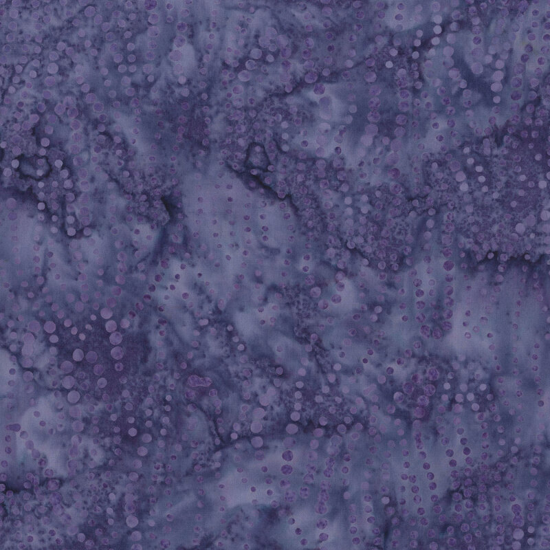 Dark violet watercolor fabric featuring tonal dotted accents.