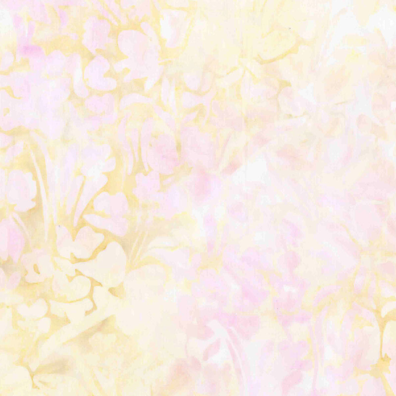 Pink and cream batik overlayed with a gold floral texture.