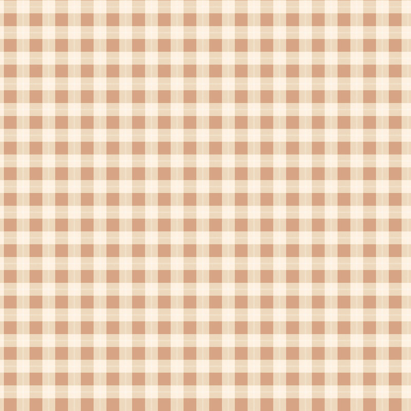 Tuscan fabric with a cream gingham pattern on top.