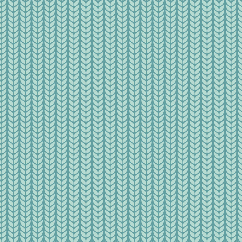 Dark teal fabric with repeating vertical stripes of mirrored soft aqua petals.