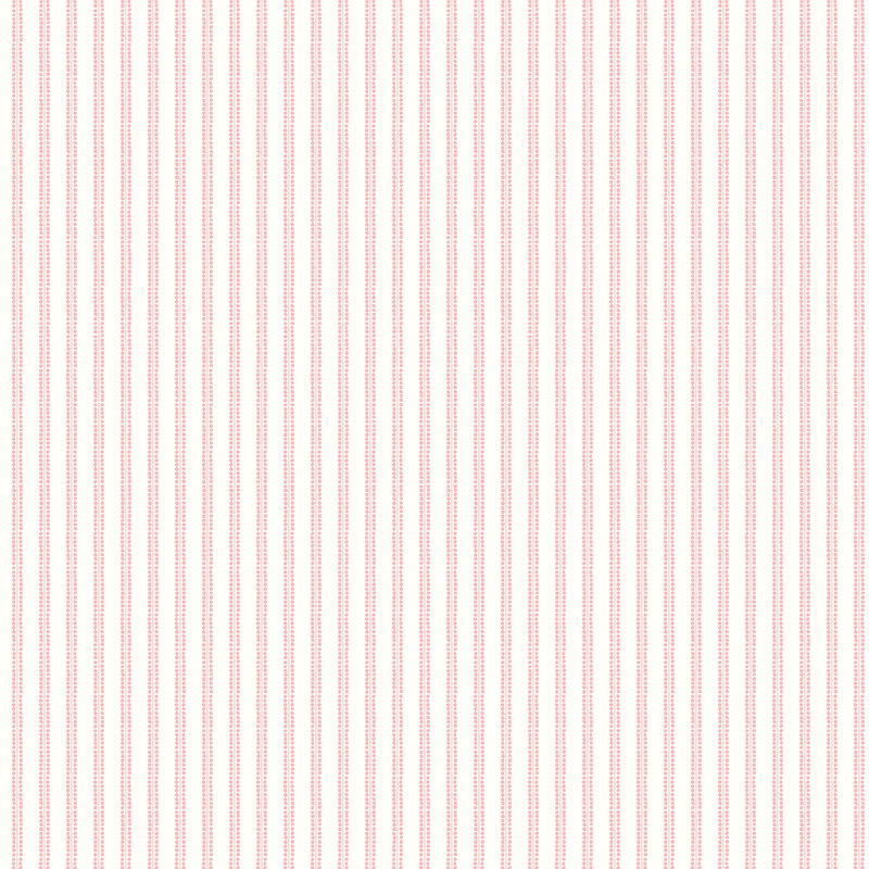Cream fabric with natural dotted light pink lines.
