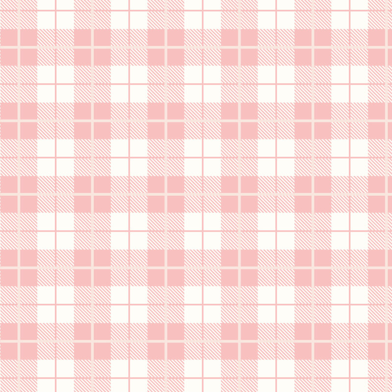 Pink and white plaid fabric.