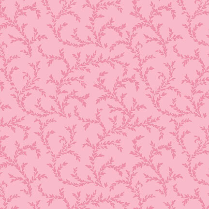 tonal leafy vine pattern on a bubblegum pink background