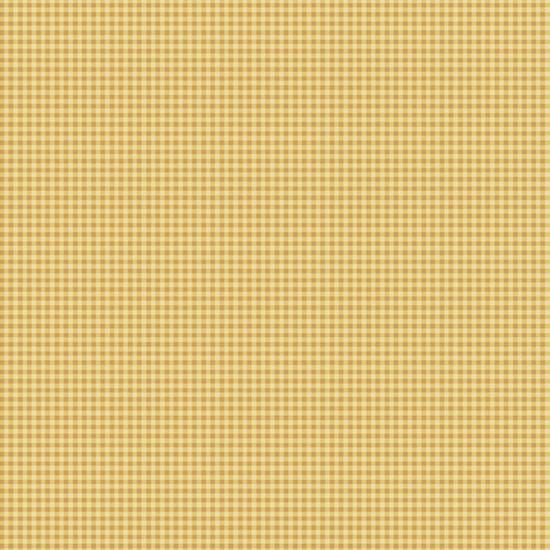 Yellow fabric with a classic gingham pattern.