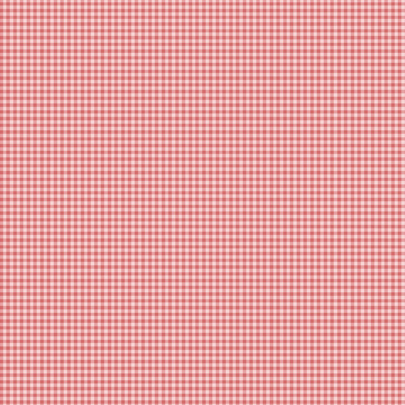 Pink fabric with a classic gingham pattern.