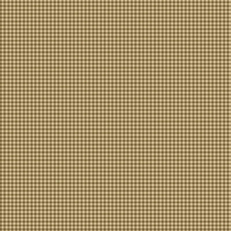Brown fabric features a classic gingham pattern.