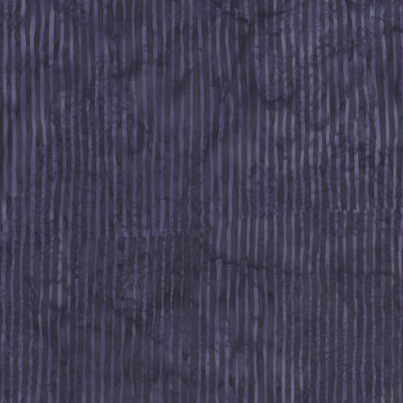 Dark amethyst purple striped batik.