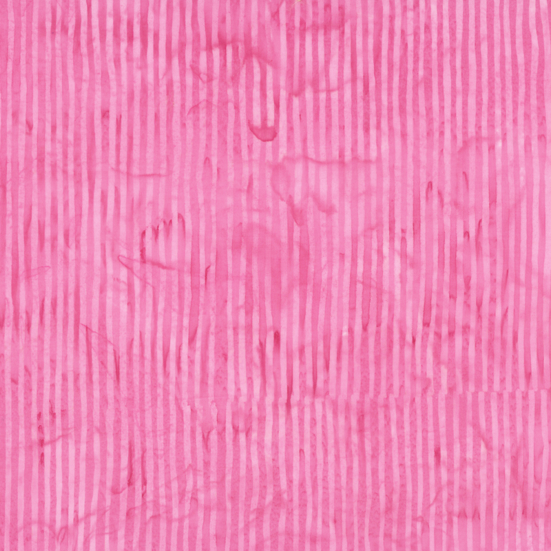 Bubblegum pink striped batik fabric.
