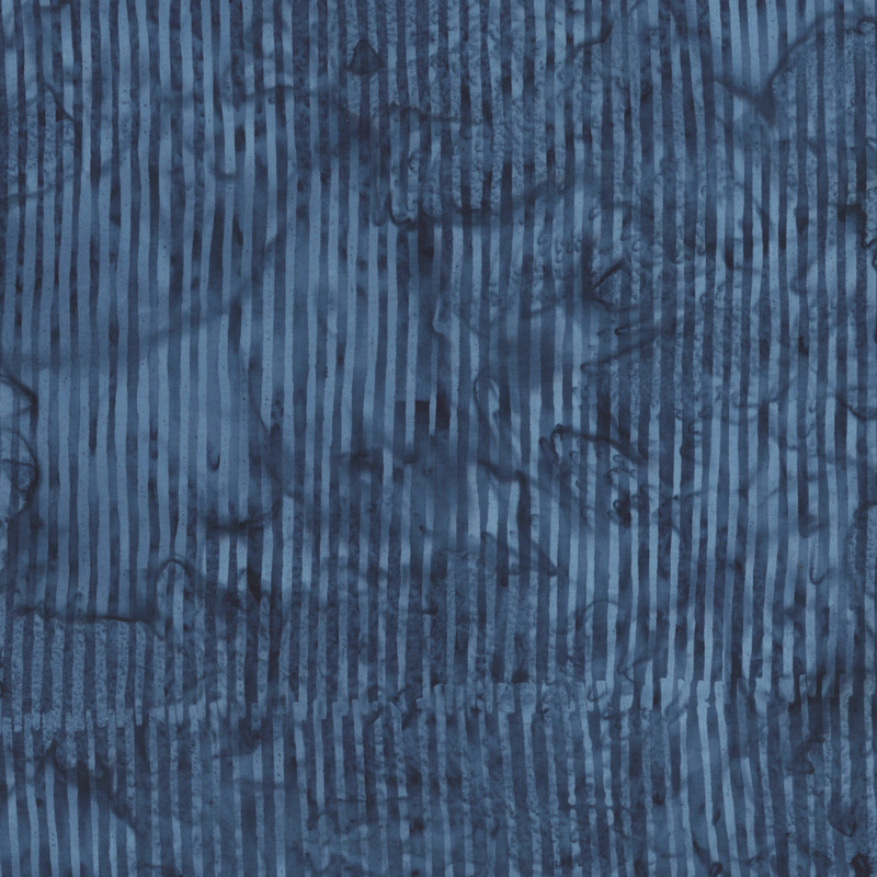 Denim blue striped batik fabric.