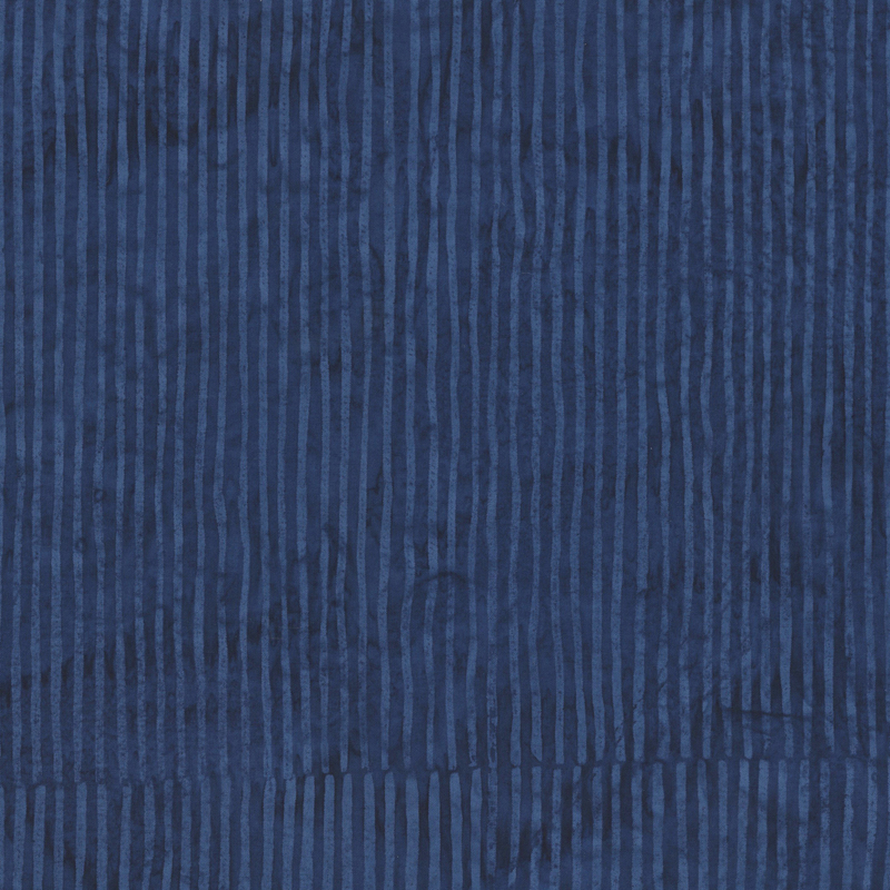 Dark navy blue striped batik fabric.