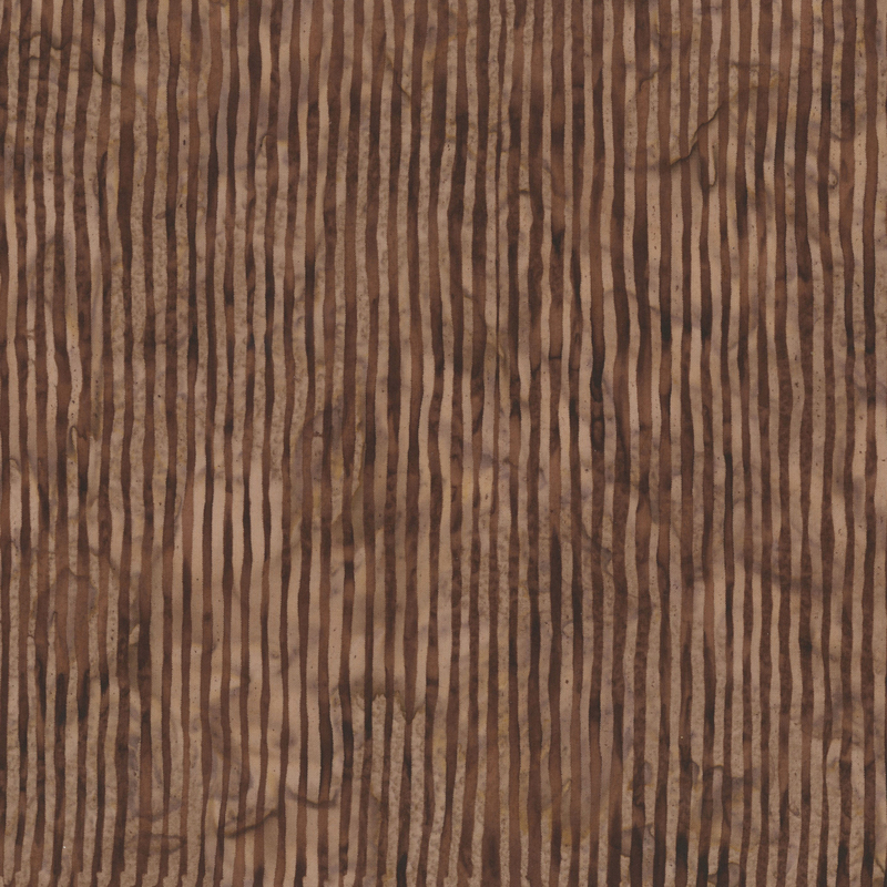 Chocolate striped batik fabric.