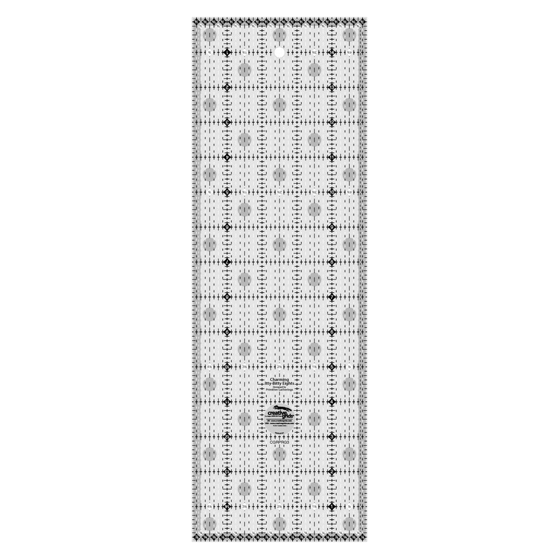 Creative Grids Quilt Ruler Charming Itty-Bitty Eights 5in x 15in Rectangle