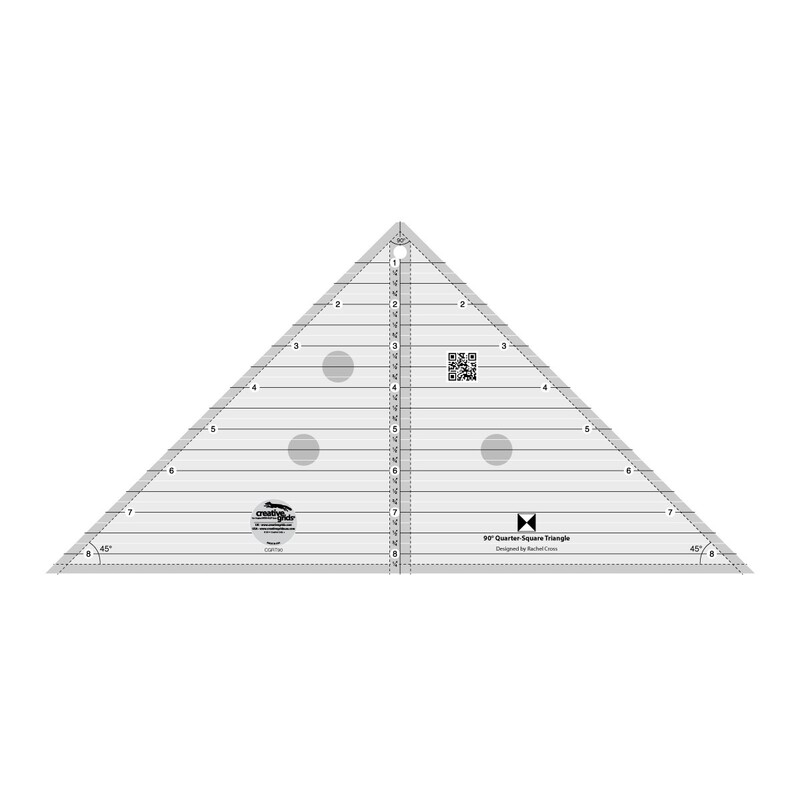 Creative Grids Quilt Ruler 90 Degree Quarter-Square Triangle