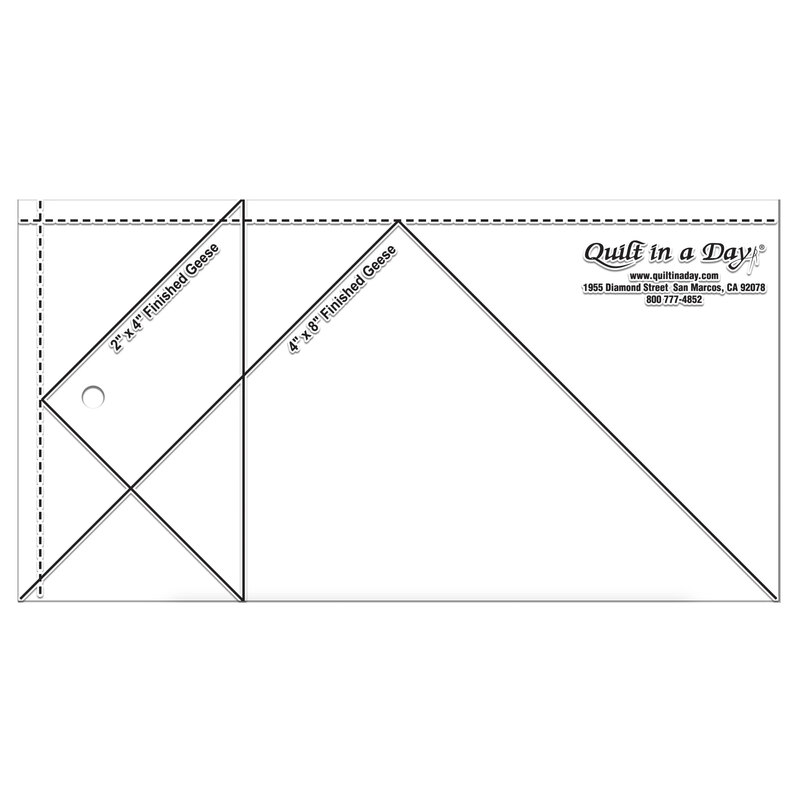The Large Flying Geese Ruler isolated on a white background. 