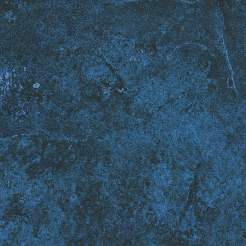 Dark denim blue fabric with a softly textured surface that emulates the look of natural stone. 