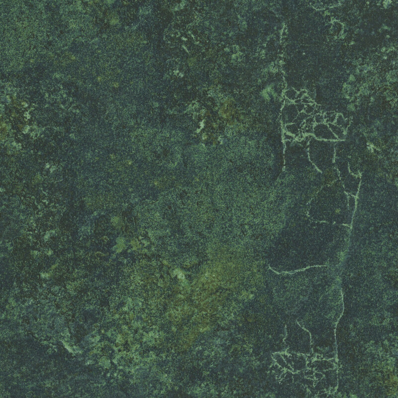 Phthalo green fabric with a softly textured surface that emulates the look of natural stone. 