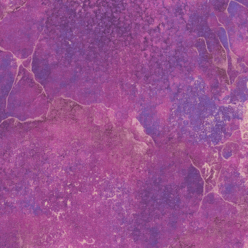 Orchid and magenta fabric with a softly textured surface that emulates the look of natural stone. 