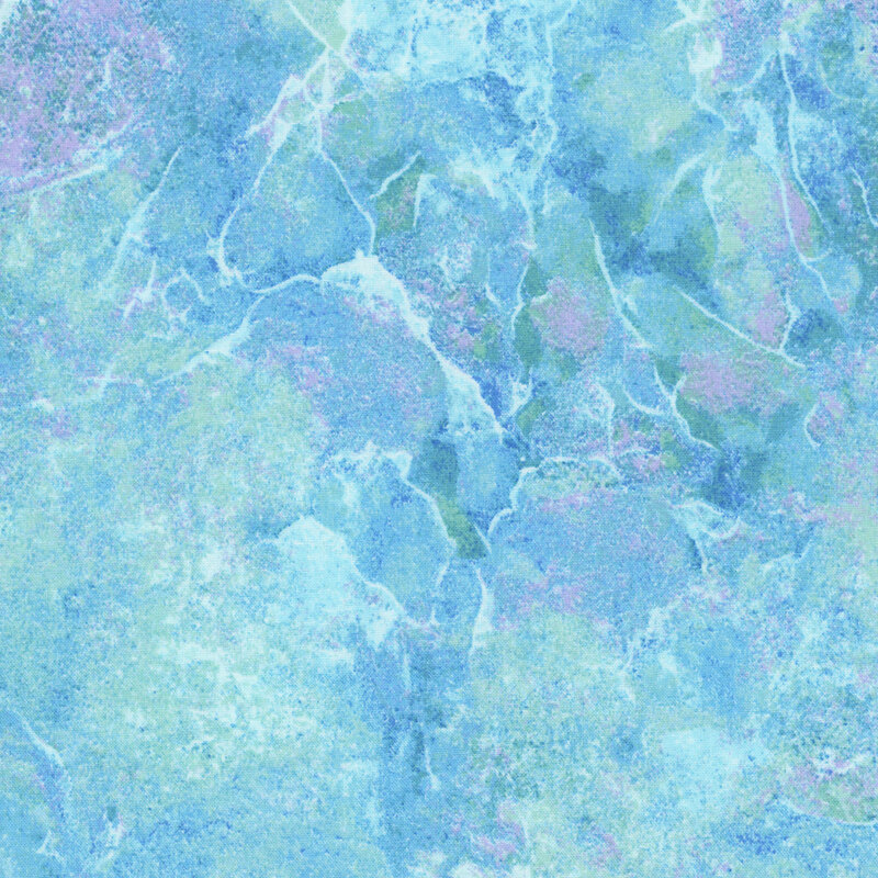 aquamarine fabric with a softly textured surface that emulates the look of natural stone. 