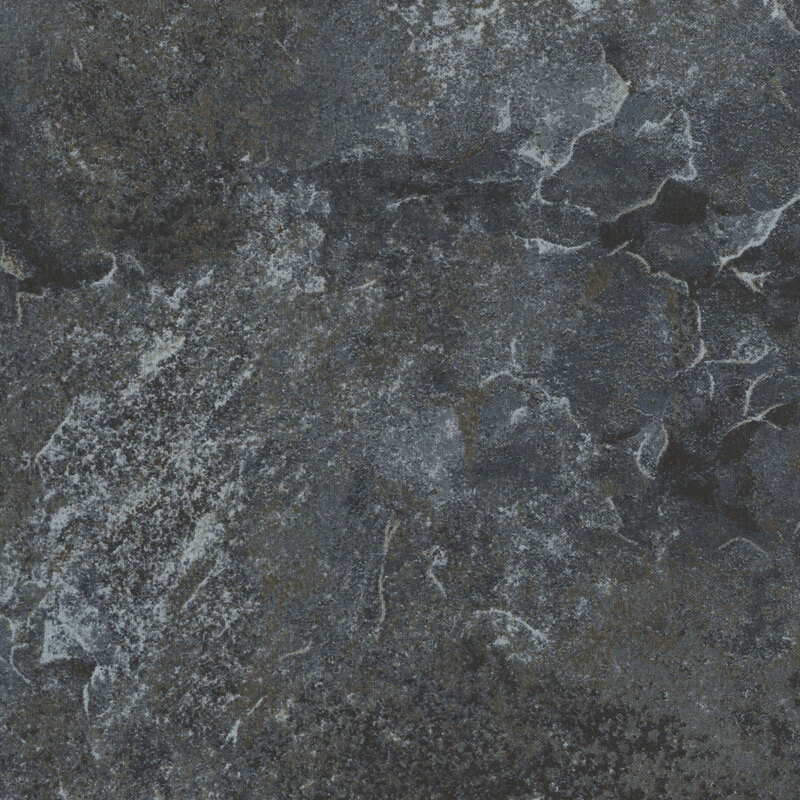Dark graphite fabric with a softly textured surface that emulates the look of natural stone. 