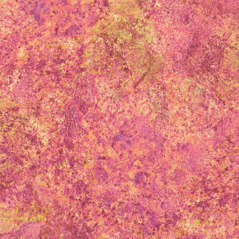 Sherbert pink fabric with a softly textured surface that emulates the look of natural stone. 