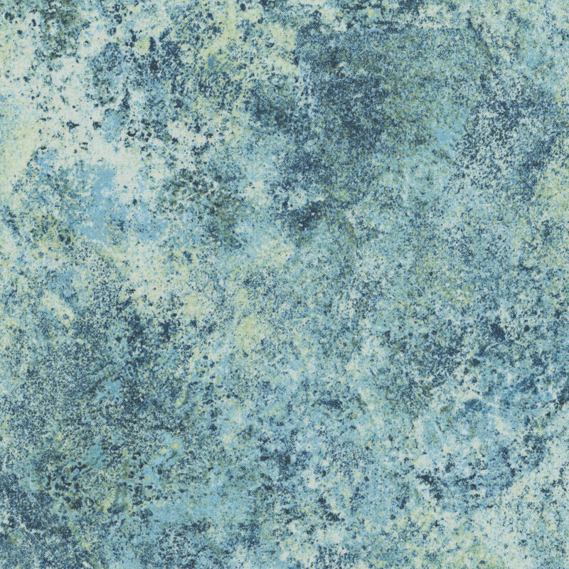 Sea blue fabric with a softly textured surface that emulates the look of natural stone. 