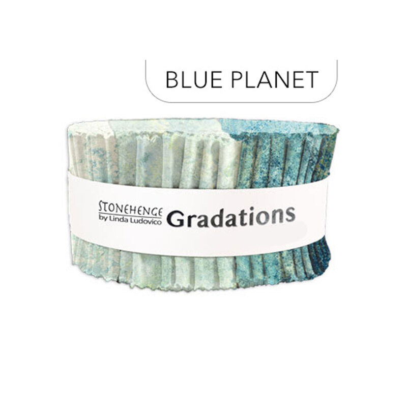 Stonehenge - Gradations 2.5" Strips Blue Planet, isolated on a white background. 