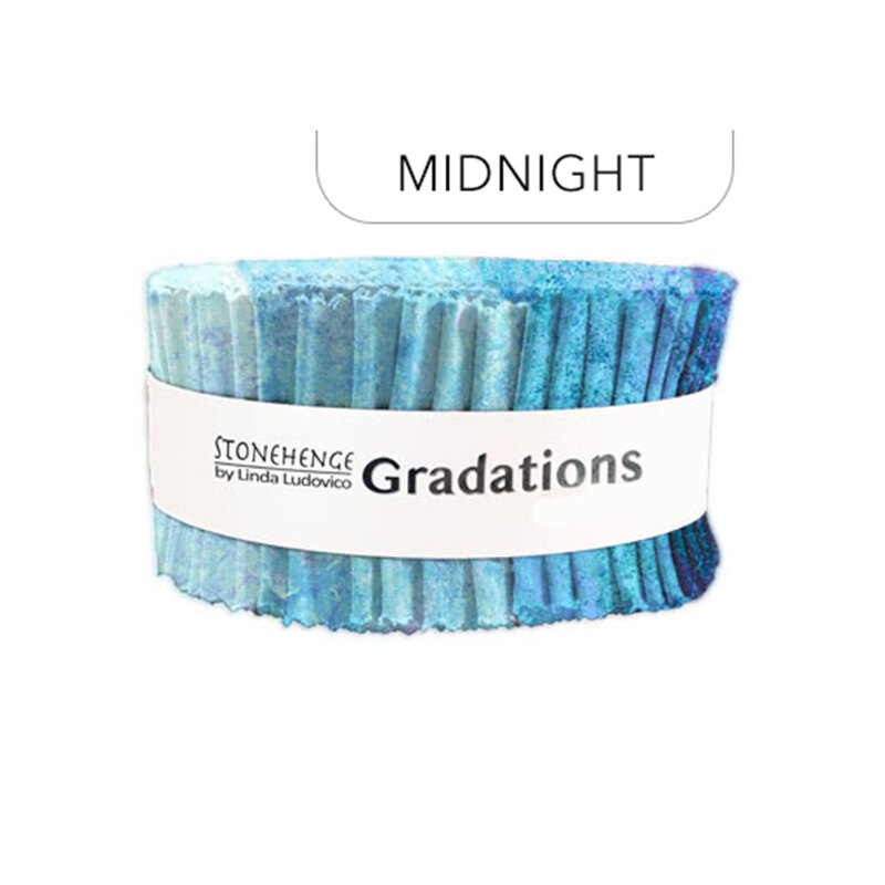 Stonehenge - Gradations 2.5" Strips Midnight, isolated on a white background. 