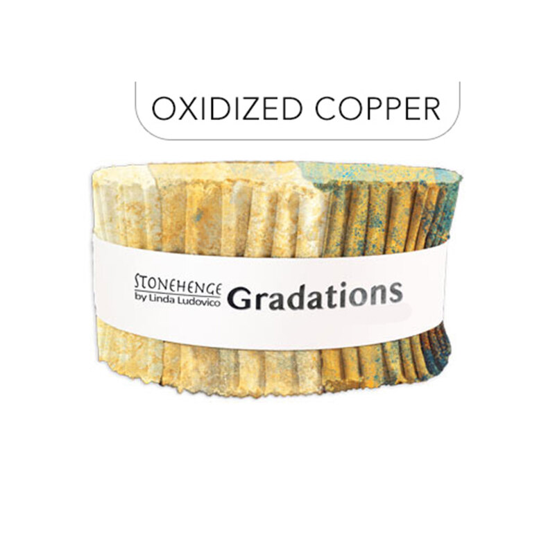 Stonehenge - Gradations 2.5" Strips Oxidized Copper, isolated on a white background. 