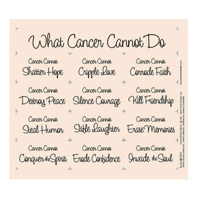 Digital version of the full What Cancer Cannot Do panel, featuring 12 square designs