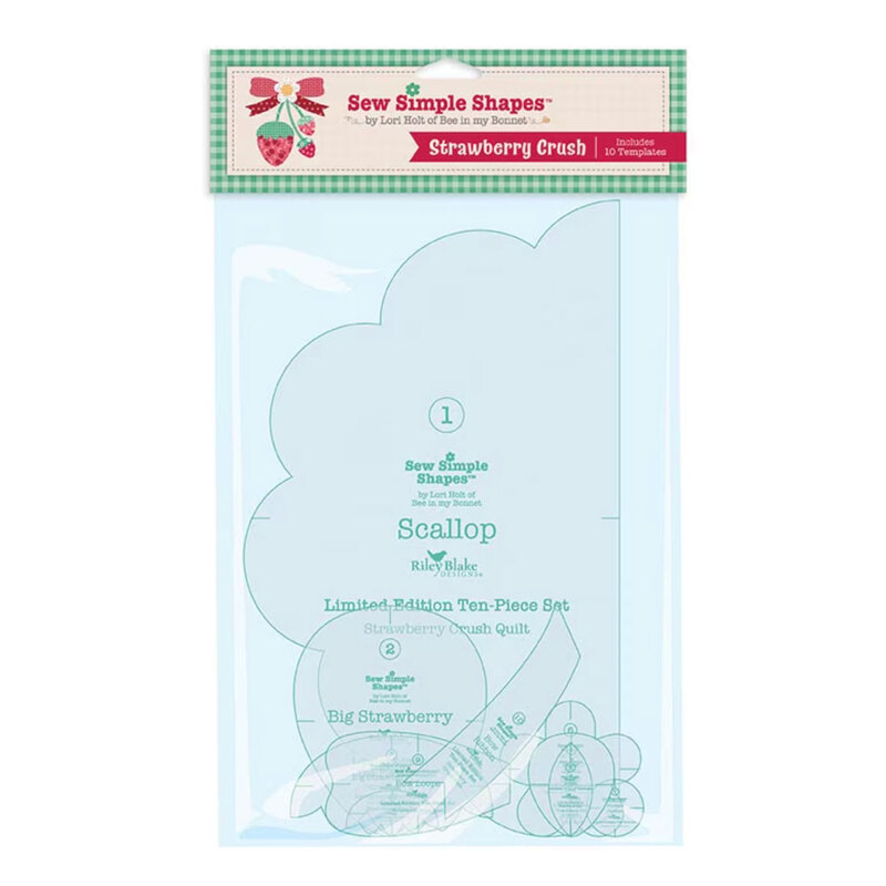 Digital mock up of Sew Simple Shape templates in packaging