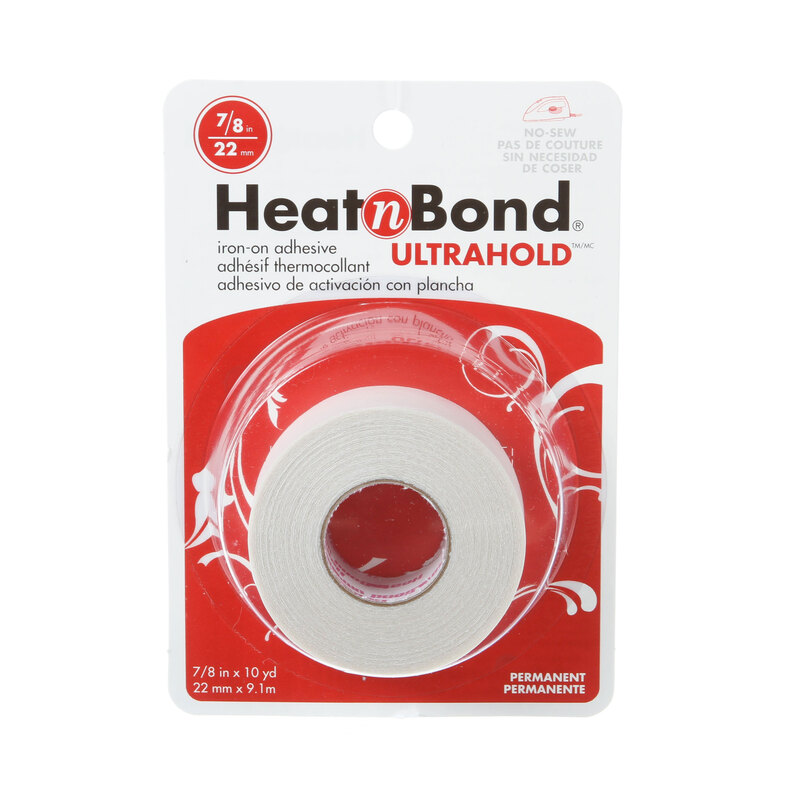 Roll of the ultra hold seam tape in packaging and isolated on a white background. 