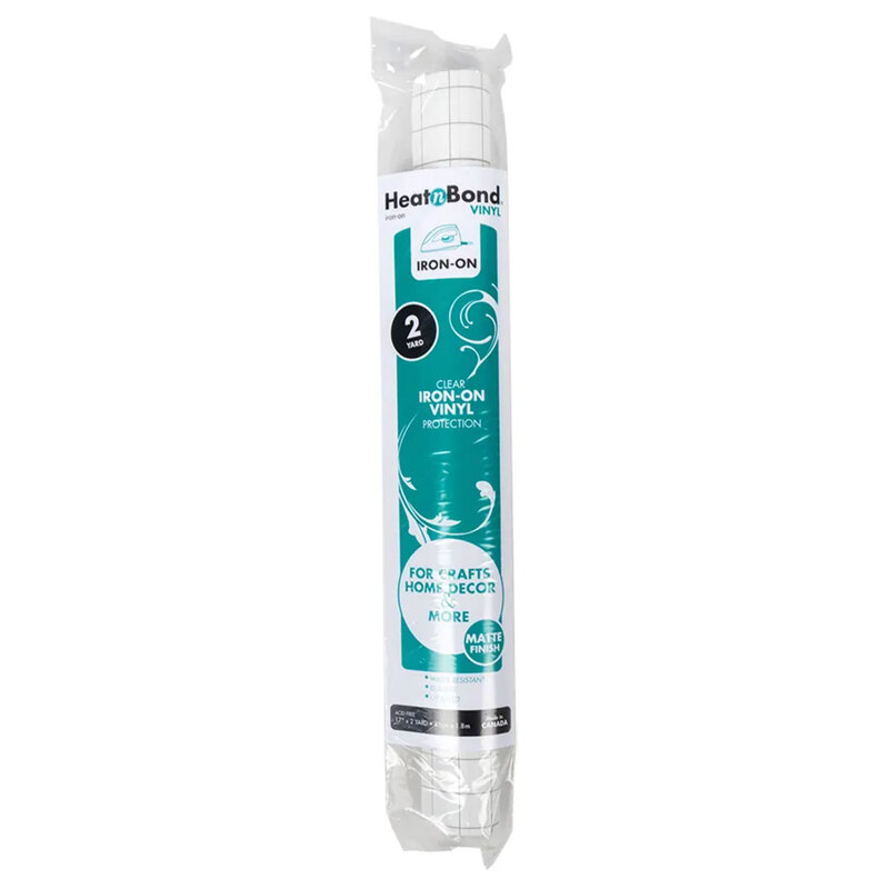 Iron on Vinyl Matte Finish 17in x 2yds, in long, light blue packaging