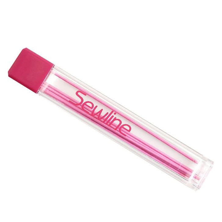 Isolated image of the Sewline Pink Fabric Pencil Leads container on a white background